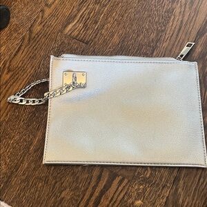 Sondra Roberts Silver Clutch with Chain